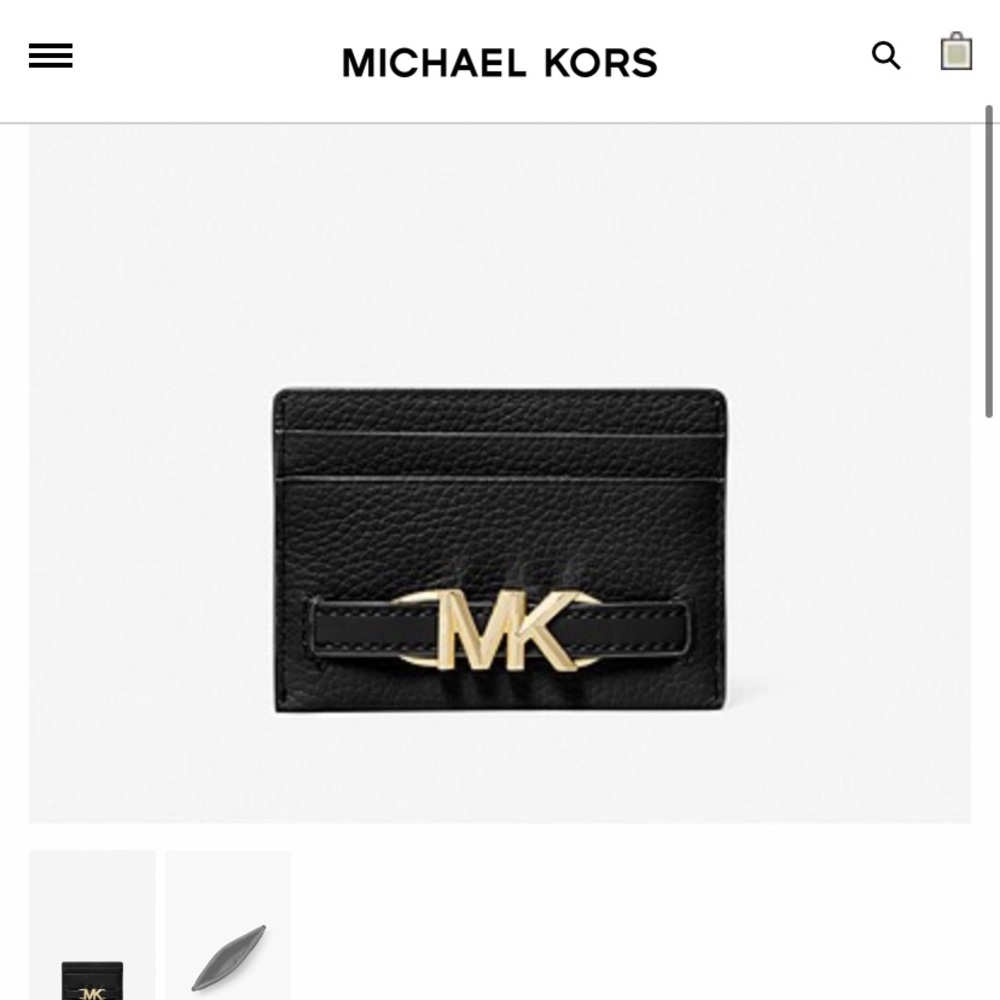 Luxury, current style Michael Kors gold MK logo wallet accessory new with tags